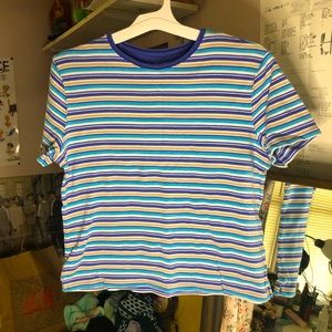 Blue & white stripped vintage t shirt size M